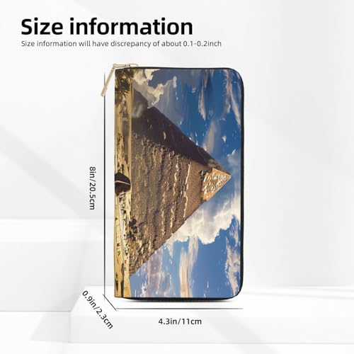 Pyramids of Egypt Printed Long Wallet for Women Men Cute Coin Purse with Card Holder4