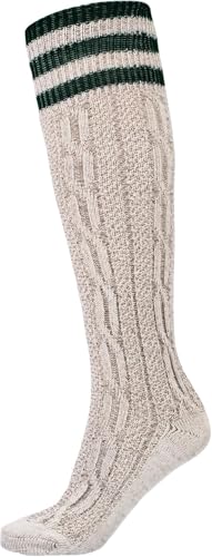 Traditional bavarian Lederhosen socks with green stripes size 42