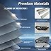 Awning for Door Entrance 40x48 Inch, Polycarbonate Canopy Front Door Awnings Exterior with Separate Drainage, All-Weather UV, Rain & Snow Protection for Porch, Patio, Window, or Deck