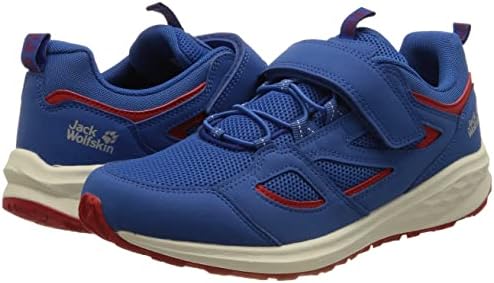Jack Wolfskin Vojo Vent VC K Hiking Shoe, Blue/Red, 3 US Unisex Little Kid | Image 6