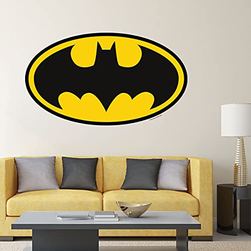 Kismet Decals Batman Logo Officially Licensed Wall Sticker - Easy Diy Justice League Home Wall Decor Car Truck Hood Door Sticker Decal Art Mural Large #TOP1