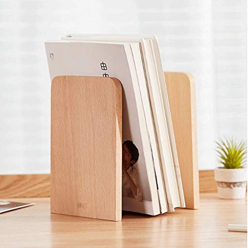 COLiJOL Boekenrek massief hout boekensteunen een paar antislip boekensteunen voor kantoor thuis desktop organizer opslag… - Image 6