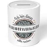 JUNIWORDS Spardose Sparbüchse, Ich Bin Dieser legendäre Friedhofsverwalter, von dem alle reden (5049119)
