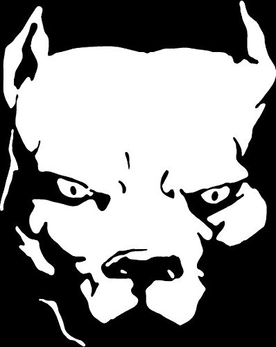 DecalDestination Pitbull Truck Window Vinyl Car Decal White 10"