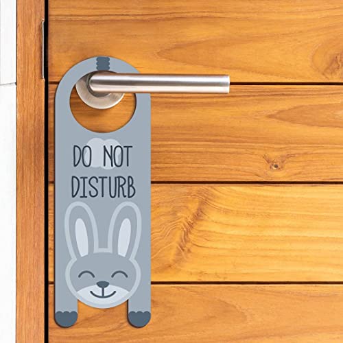 Image of KREEPO Do Not Disturb Rabbit Shaped MDF Door Sign Hanger Size(24cm x 8.5cm) kr54
