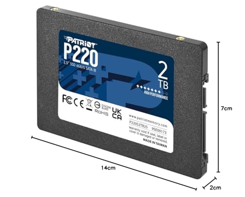 Image of Patriot Memory P220 2TB Internal SSD SATA 3 2.5 inch Solid State Drive P220S2TB25