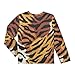 Tiger Skin Texture Tiger Black Orange Stripe Boys Long Sleeve Rash Guard Girls Kids Swim Shirts Toddler Activewear T-Shirts 3T