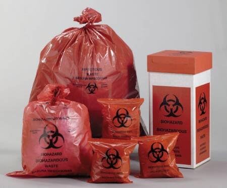 PT# 117M PT# # 117M- Bag Infectious Waste 41x31" 30 Gallons Plastic Red LF 25...