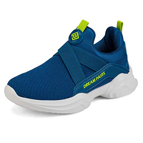 DREAM PAIRS Boys Girls Athletic Sneakers Slip on Lightweight Running Shoes Phoenix Royal Blue Neon Size 10 M US Toddler