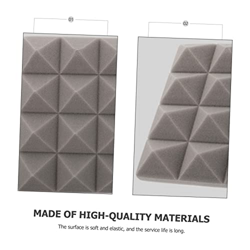 22 piezas paneles acústicos piramidales cojines absorbentes de sonido para estudios en casa con retardo de llama gris alfombrillas de aislamiento acústico para grabación y espacios de práctica miniatura 2