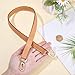 CALFOVERA 24.6 Inch Genuine Vachetta Leather Bag Strap Replacement Light Brown Leather Purse Handle 0.7 Inch Shoulder Handbag Strap with Golden Buckles for Women Multi Pochette Montaigne Accessories