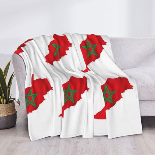 Couverture carte du Maroc en microfibre EdWal contre le linge de lit lourd - 6