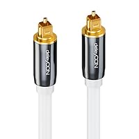 deleyCON 1m Optisches Digital Audio Kabel S/PDIF Toslink - Weiß – Ansicht 2