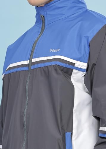 Image of Dollar Men's Polyester Colourblock Windcheater Jacket With Zipper Pockets