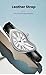 Gosasa Creative Melting Luxury Men's Watch Stylish Analog Quartz Wristwatch with Genuine Leather Strap, Roman Numeral Dial, Waterproof, Business Casual Dress Watch (Silver)