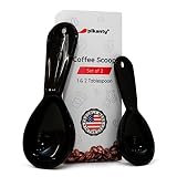Pikanty - Plastic Coffee Scoops (15ml & 30ml) Set of 2 | Made in USA (Black)