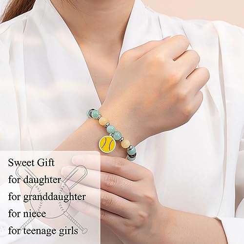 Image of Softball Volleyball Bracelet Gifts for Girls, Daughter, Niece, Softball Gifts for Team