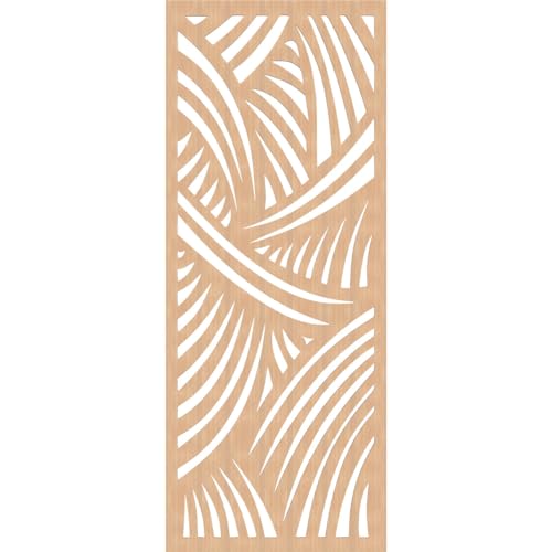 Image of 25 3 /8 inchW x 64 3 /8 inchH x 1 /4 inchT Chester Decorative Fretwork Wood Wall Panels, Hickory
