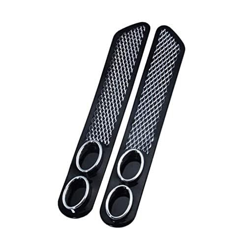 Juego De 2 Puntas De Silenciador De Escape Para Coche, Accesorio De Goma ABS, Pegatinas De Tubo De Escape Doble Y Simulador De Sonido. Tubo Escape Punta(‎A)