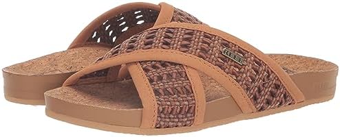 Reef Women's Cushion Woven Bloom Slide Sandal, Brunette, 6 | Image 6