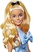 Barbie Fashionistas Doll #237 with Wavy Blonde Ponytail Wearing Blue Bow Halter Dress, Black Hair Bow Accessory and Matching Blue Heels