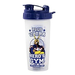 JUST FUNKY My Hero Academia Gym Workout Shaker Bottle, Blue Colored Shaker Bottle