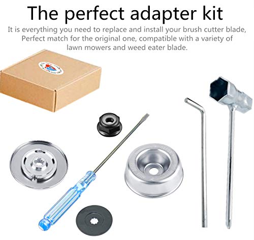 GS Alderaul Trimmer Blade Adapter Kit, Weed Eater Blade Adapter Kit, Complete Gardening Machine Brush Cutter Blade Adapter Attachment Maintenance Washer Kit for String Trimmers, Weed Eater. (7Pcs) - Thumbnail 4