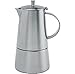 Cristel Italienische Kaffeemaschine Milano, gebürsteter Edelstahl, 13 cm