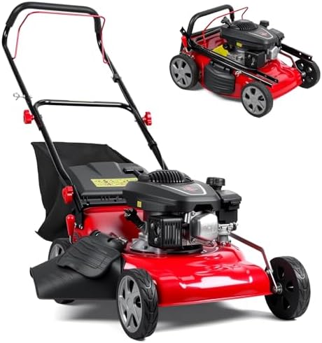 3 in 1 Self Propelled Gas Lawn Mower, 131cc DV130 2800RPM Gas Eng...