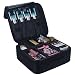 Travel Makeup Train Case Makeup Cosmetic Case Organizer Portable Artist Storage Bag 10.3'' with Adjustable Dividers for Cosmetics Makeup Brushes Toiletry
