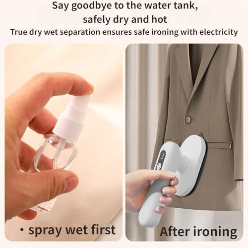 Portable Cordless Mini Iron - USB Rechargeable, Handheld Travel Electric Iron for Dry & Wet Ironing, 40 Minutes Use Time, Perfect for Home & Travel