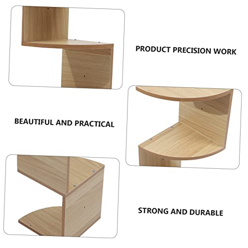 Rangement petits objets étagère murale bois beige 5 niveaux pour libérer l'espace