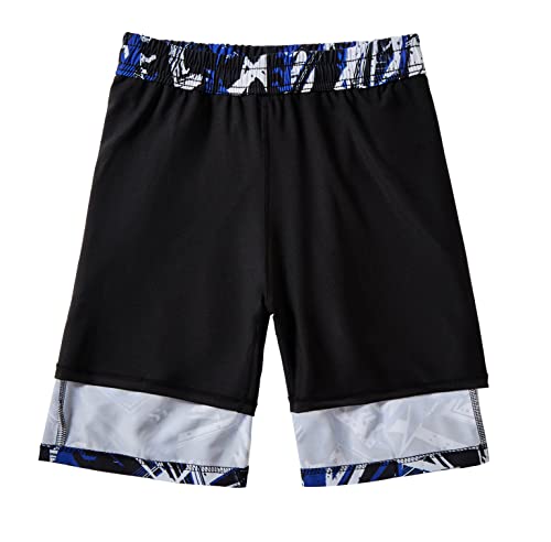 IRELIA Boys Swim Trunks with Boxer Brief Liner Compression Swimming Shorts Quick Dry Swimwear A02 7-8 - image 2