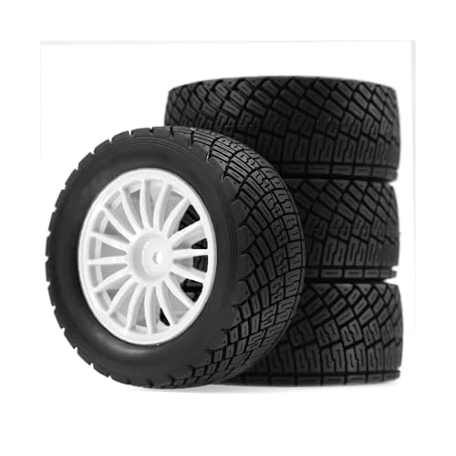 RC�J�[�p�^�C�� For HSP 94177 For HPI WR8 For Flux For Rally 1/10 4PCS 80MM �S���^�C���z�C�[�������Z�b�g RC�I�t���[�hRC�J�[�A�N�Z�T���[�A�b�v�O���[�h�����p(White)