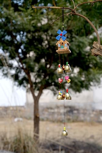 Image of Wind Chime for Home Decor Items | Feng Shui Vastu Hanging Bell for Balcony, Bedroom & Living Room | Positive Energy Decorative Wall Hanging