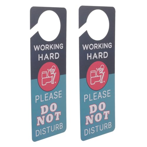 Homoyoyo 2pcs Toilet Door Sign: Double-sided Restroom Hanging Plaque With Clear Text And Graphics - Bathroom In Use Indicator For Home And Public Spaces