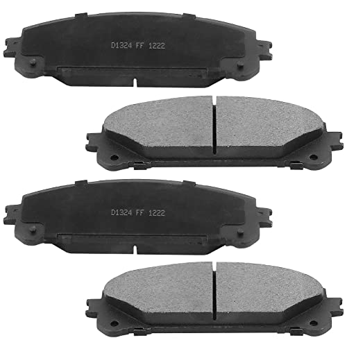 Image of MotorbyMotor 328mm Front Brake Kit, Drilled & Slotted Disc Brake Rotors and Ceramic Brake Pads fits for Toyota Highlander Sienna, Lexus RX350 RX450H NX200T NX300 NX300H (31511, 12044158)