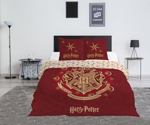 Housse de couette Harry Potter 200x200 réversible en polyester sans repassage pour lit