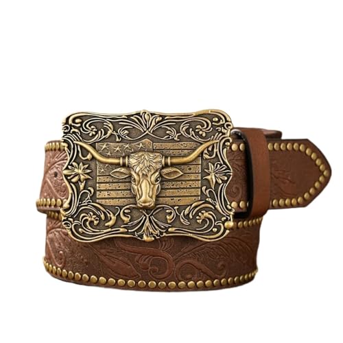 Ceinture western pour look country et sangle cloutée 120 cm