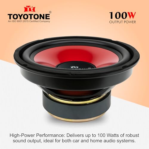 Image of 8 inch Inch HI-FI Woofer Speaker | Rainbow Deluxe Series | Copper Coil of 4 Ohms | Water Proof Coated Paper Cone with Rubber Surround | 120x20 Magnet | 100 Watt for Car and Home Audio System