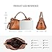 Kattee Women's Soft Genuine Leather Satchel Purses Top Handle Crossbody Bags Ladies Designer Medium Size Hobo Handbags(Sorrel)