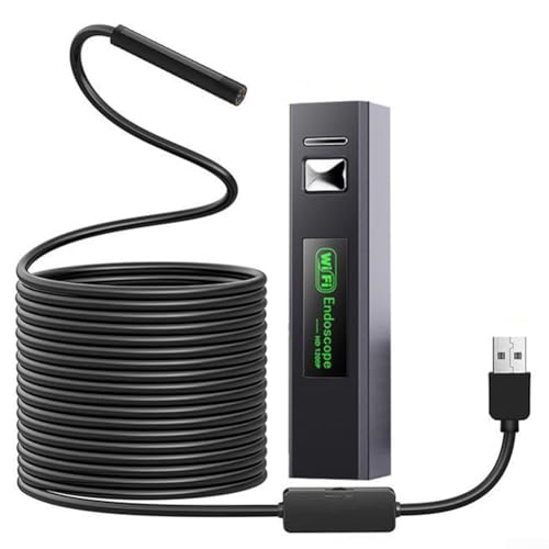 EasyByMall - Inspectez facilement les zones cachées Caméra endoscope sans fil équipée d'un système d'éclairage LED réglable et d'une sortie vidéo haute définition