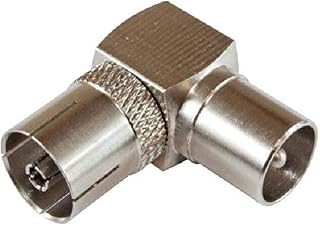 K M Electronics® Right Angle TV Aerial Plug Coax Cable Plug to Socket Adaptor Connector