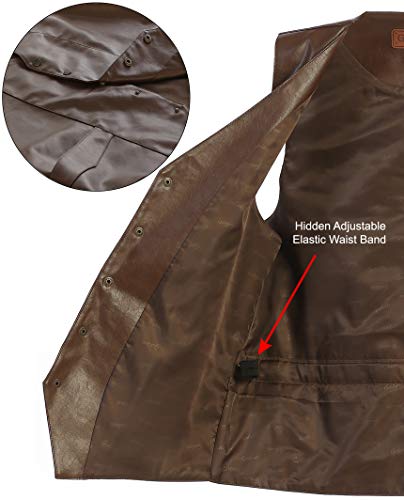 Gioberti Men's 5 Button Faux Leather Vest2