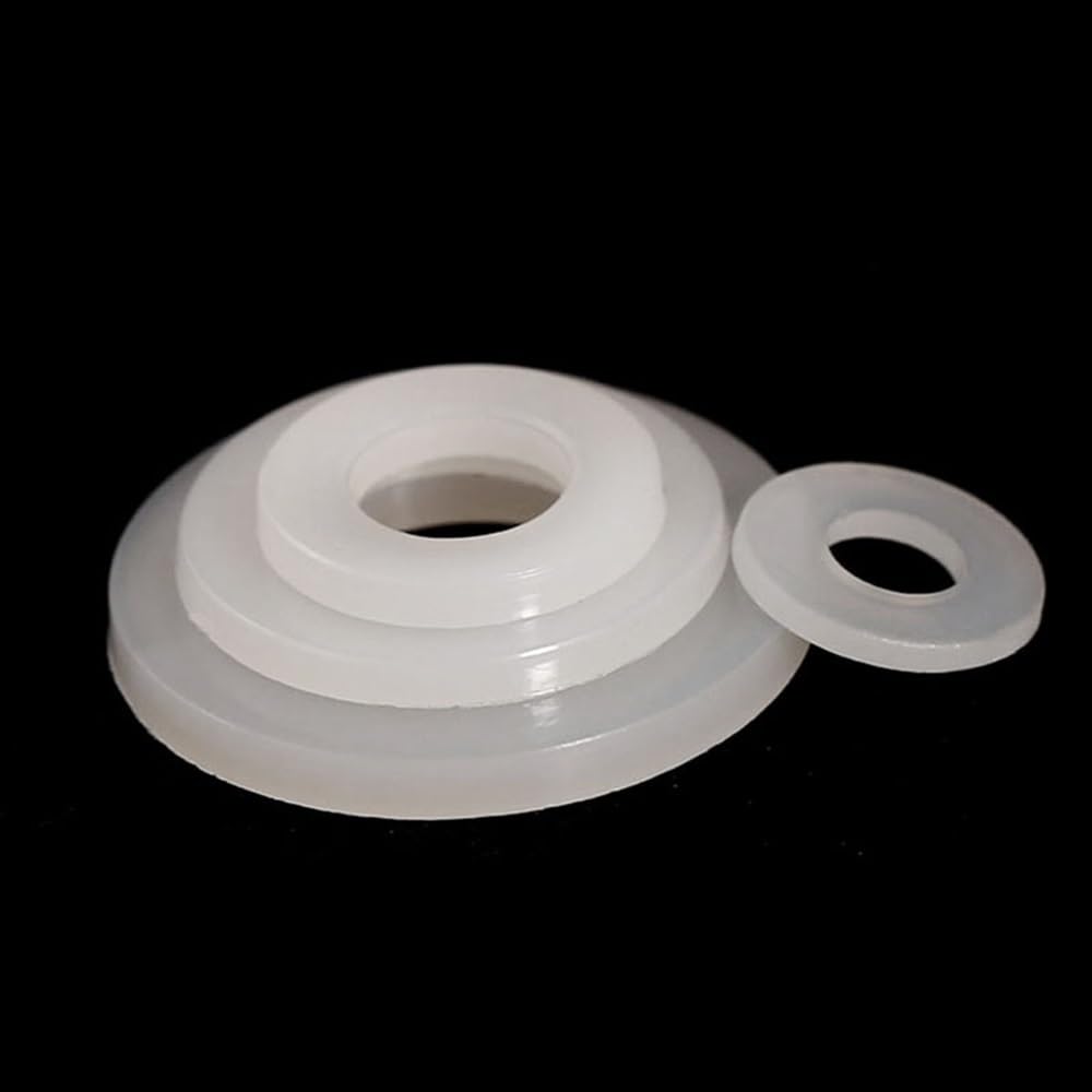 Juntas de Manguera de Goma, Junta tórica de Sellado, Arandelas de presión Blancas de 0,5 a 1 mm de Espesor, Tornillos M2, M3, M4 y M5, Junta Plana Aislante Gruesa(M2X5X1.0)