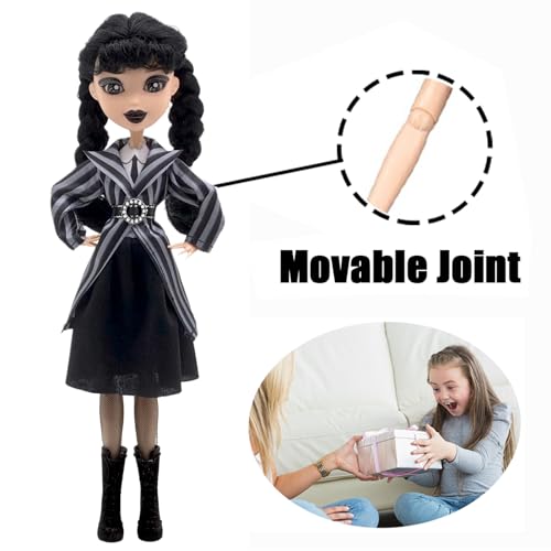 Muñeca Adams de Dumwick con caja regalo y vestido negro miniatura 3