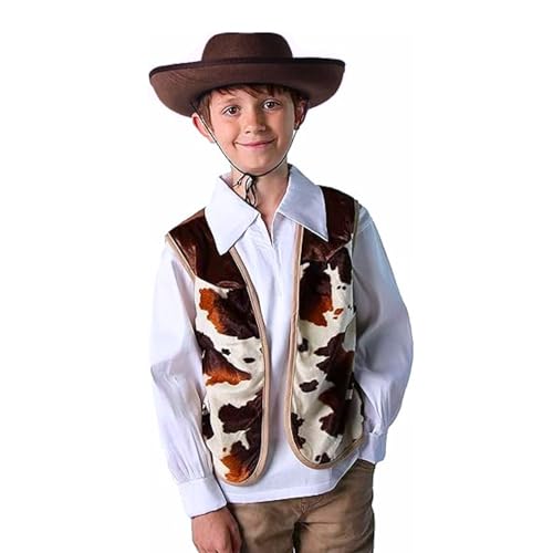 Disfraz completo infantil cowboy o cowgirl con chaleco y sombrero miniatura 6