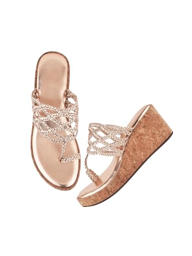 Image of SilverArrow Trendy Fabulous Perfect for Every Occasion Wedge Heel Sandals For Womens And Girls