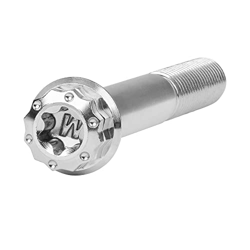 Image of Titanium Flange 12 Point Head M8 x15 20 25 30 35 40 45 50 55 60 65mm Screw Bolt Pack of 4 (M8x50mm, Normal Titanium)