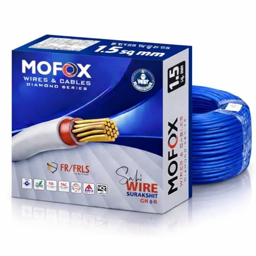 Image of MOFOX Diamond Series FR /FRLS Electrical Wire, Multi-Strand Copper Conductor 90 Meter (BLUE, 1.50 SQ MM)